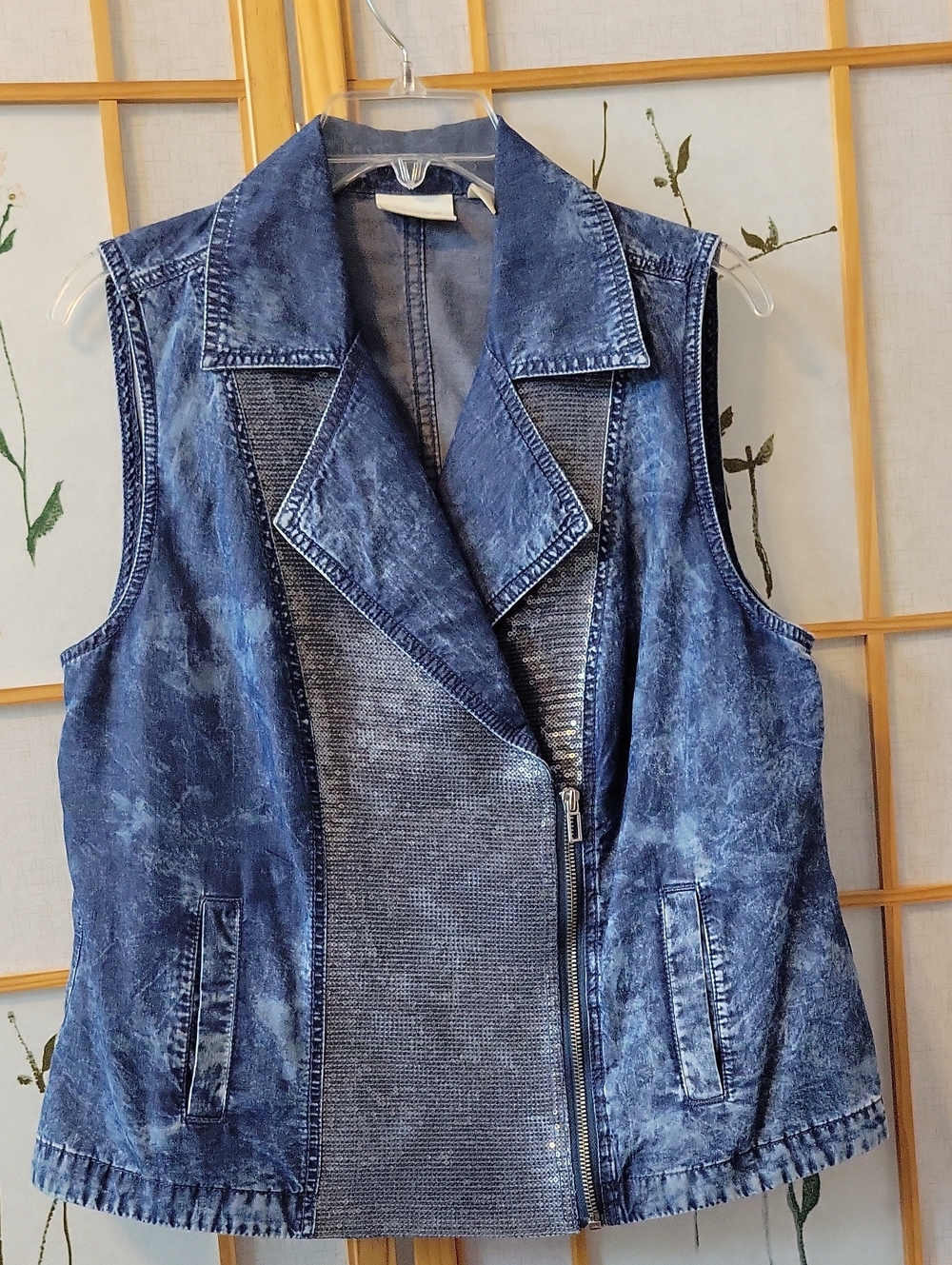 *Chico's acid wash vest*